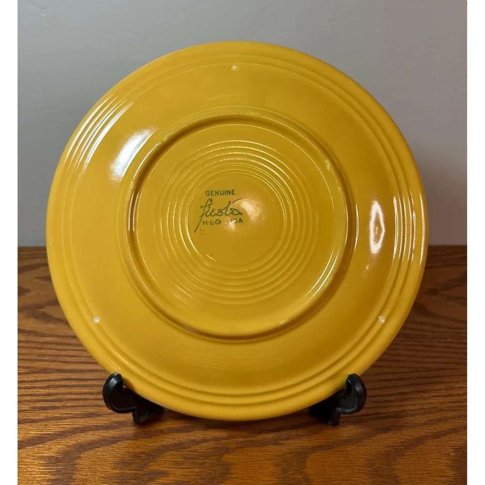 Vintage Fiesta Yellow Luncheon Plates Glazed Ceramic Homer Laughlin